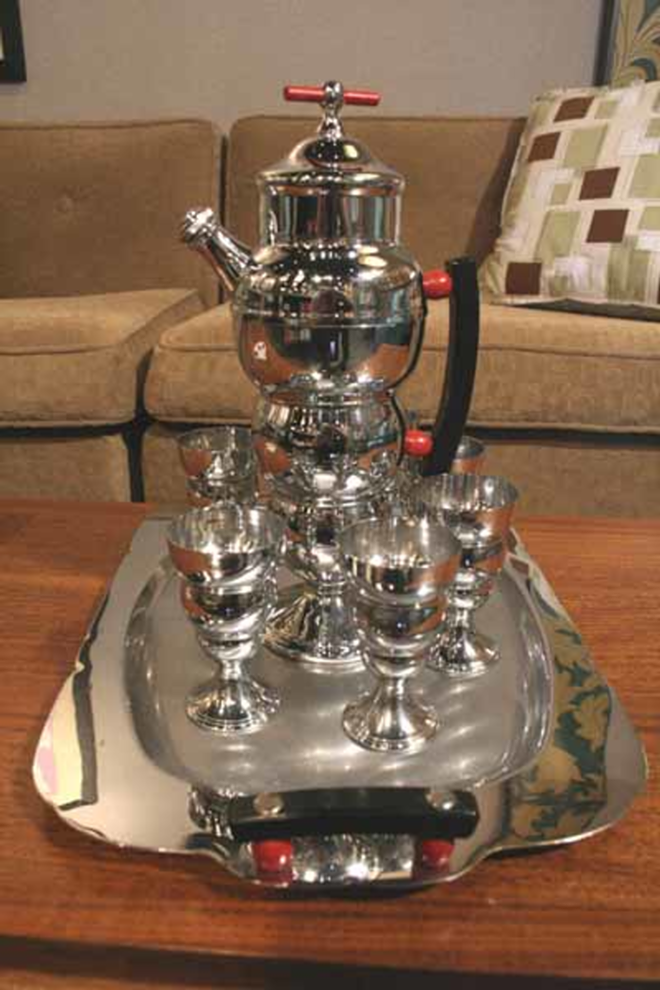 A cocktail set at Voscher Home Collection. - ERIC SNIDER
