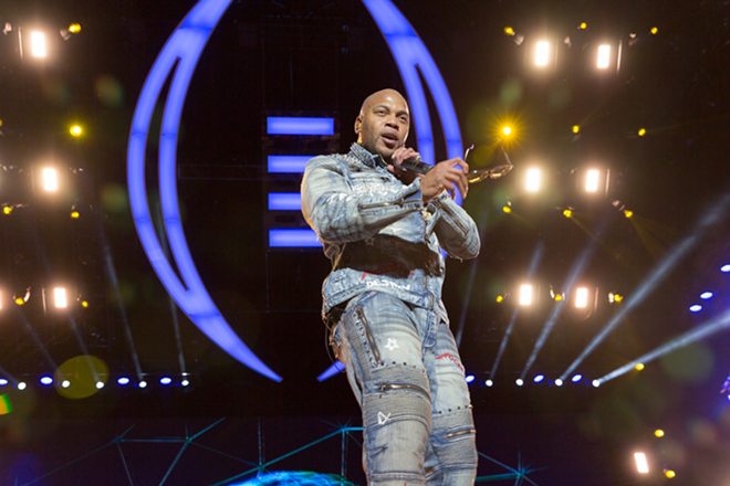 Flo Rida plays AT&T's Playoff Playlist Live at Curtis Hixon Park in Tampa, Florida on January 7, 2017. - Tracy May