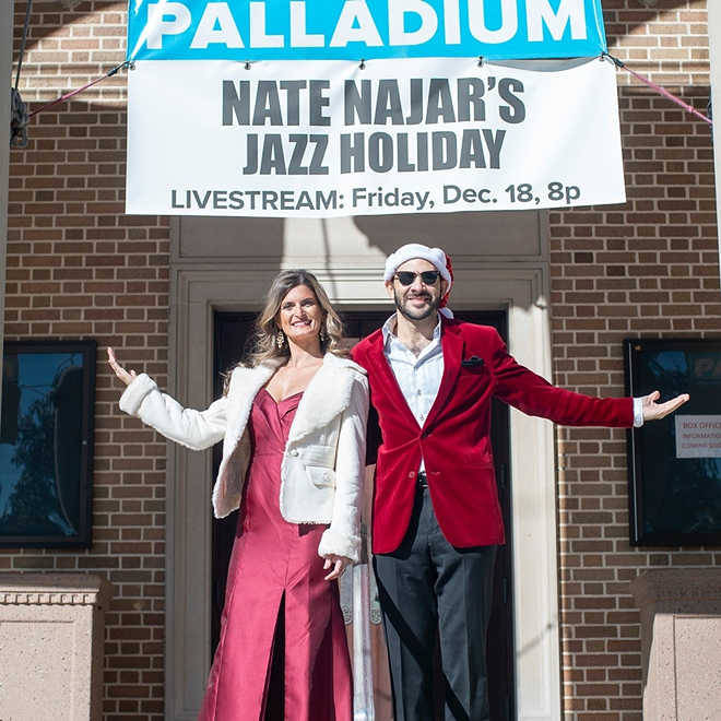 Daniela Soledade (L) and Nate Najar, who stream live from Palladium Theater in St. Petersburg, Florida on Dec. 18, 2020. - natenajar/Facebook