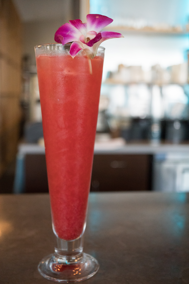The Cider Press Café's Pink Flamingo is made with dry cider and fruit juices. - Jennifer Ring