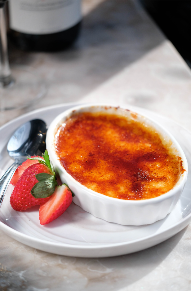The crème brûlée's sugar crust is perfect, and the soft custard below bursts with punchy bourbon for a surprising twist on a ubiquitous dessert that really surprises. - Melissa Santell