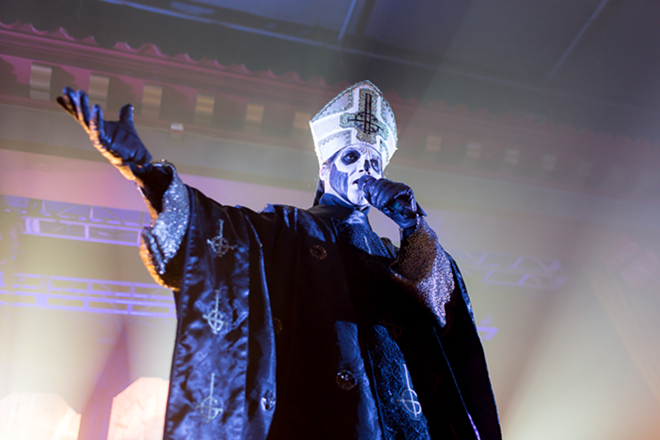 Papa Emeritus III of Ghost, at The Ritz Ybor Sun., Oct. 10, 2015 - Tracy May