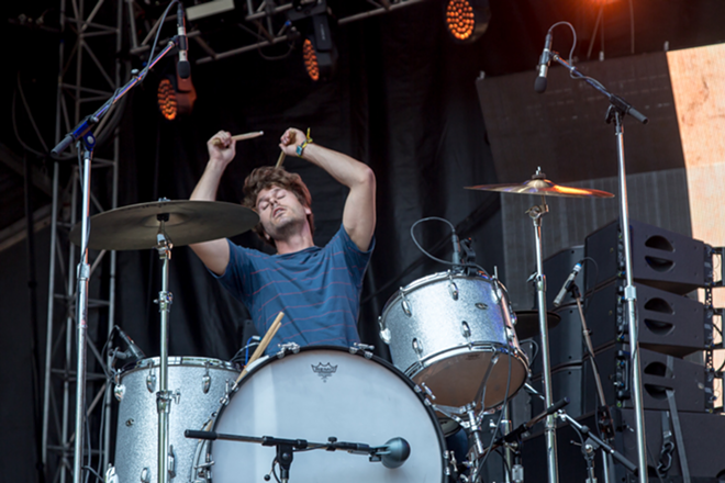 Benjamin Booker drummer Max Norton, Lollapalooza 2014 - Tracy May