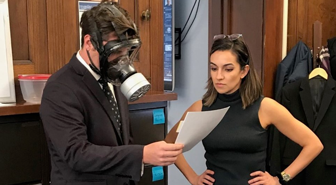 Matt Gaetz, Florida's dumbest congressman, wears gas mask to coronavirus vote