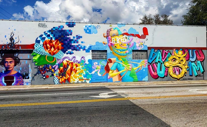 Tampa Bay Fresh Fest 2019 murals near the corner of Nebraska Avenue and Columbus Dr. in Tampa, Florida. - tampabayfreshfest/Facebook