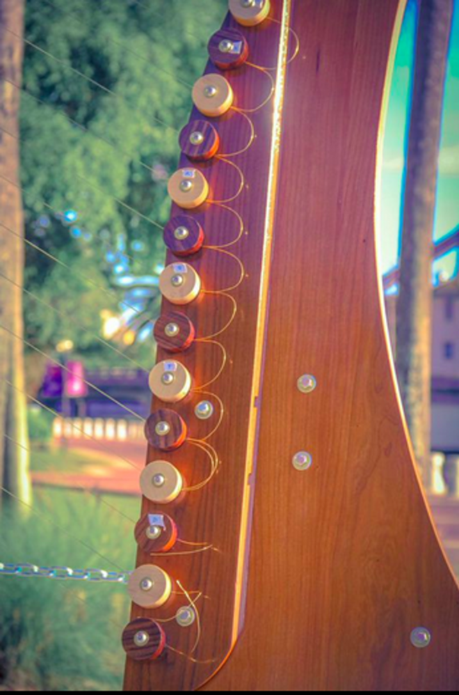 An elegant addition to Tampa's RiverWalk â€” String Theoryâ€™s Fin Harp at the Straz - DANIEL VEINTIMILLA