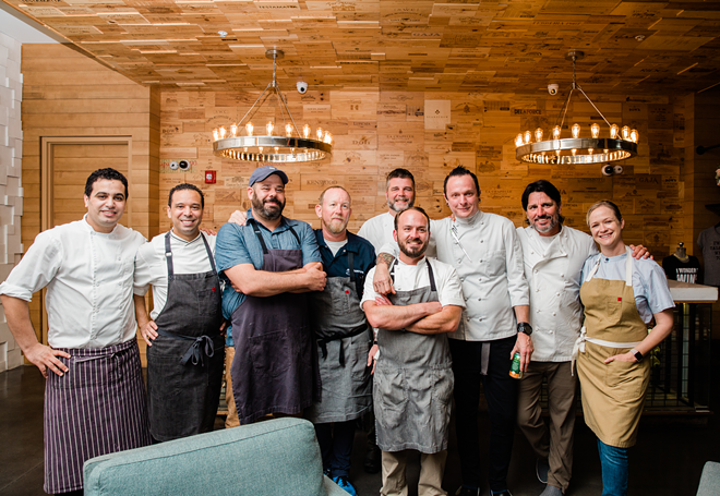 WINEFEST WINNERS: The six chefs in the kitchen boasted more than 13 acknowledgements - from the James Beard Association. - PHOTO COURTESY BERN'S WINEFEST