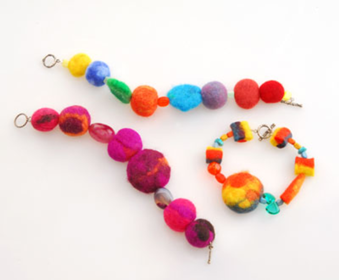Felted wool bracelets at the Arts Center, St. Petersburg - Fourth Wall Design