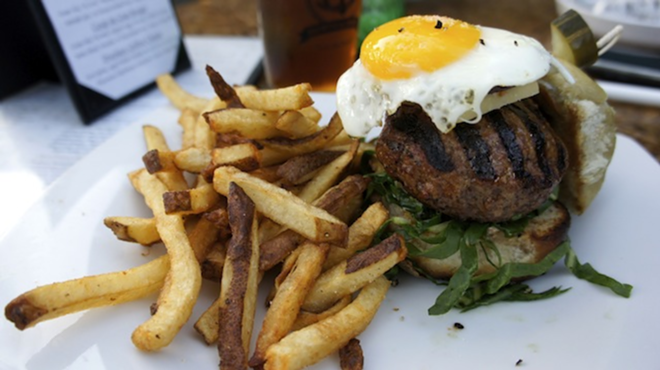 BURGER COUP: Mermaid Tavern’s burgers, like the Coup De Gras, will make your shirt messy and your heart happy. - Arielle Stevenson
