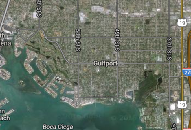 A view of Gulfport, from space. - Screen grab Google Maps