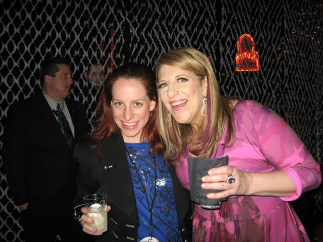 ROAST WITH THE MOST: Myers with Lampanelli when she presided as roastmaster at Larry the Cable Guy's Comedy Central Roast in 2009. - courtesy of Meredith Myers