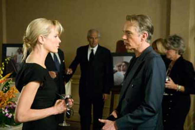 BLONDE AMBITION: Kim Basinger (left) and Billy Bob Thornton in The Informers - Courtesy Allied