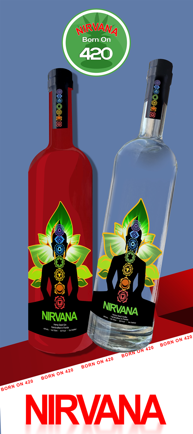 The latest booze to join the Fat Dog Spirits family is Nirvana, a hemp seed vodka. - Courtesy of Fat Dog Spirits