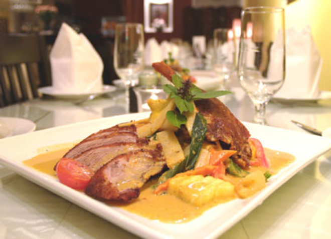 THAI-FALUTIN': The duck curry is the height of chic. - Valerie Troyano
