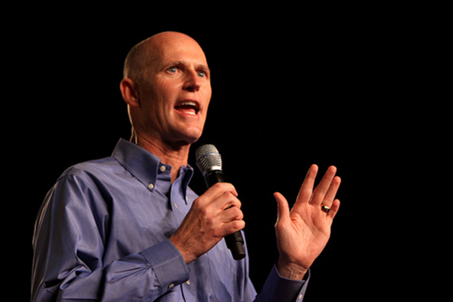 PREACHING TO THE CONVERTED: Gov. Rick Scott speaks at the Conservative Political Action Conference in September 2011 in Orlando. - Gage Skidmore/FCIR