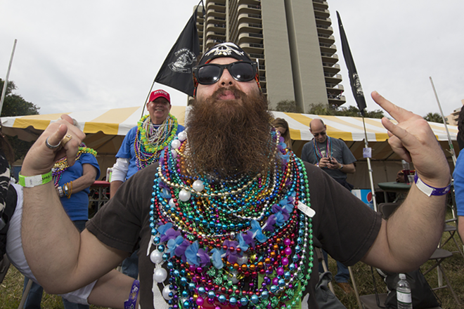 Barry Kittredge sports a mean beard and a cool collection of pirate booty. - Chip Weiner