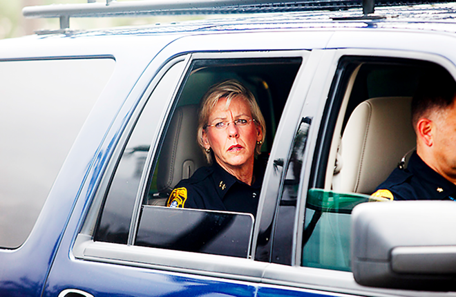 OUTWARD BOUND: Tampa Police Chief Jane Castor, seen here during the RNC in 2012, - is due to retire in May. - Chip Weiner