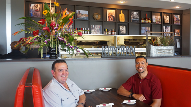 The Callaloo Group's Ramon Hernandez and Vincent Jackson in the dining room of Pipo's and Callaloo. - Alexandria Jones