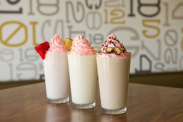 During October, each Burger 21 milkshake is topped with pink whipped cream for a cause. - Burger 21