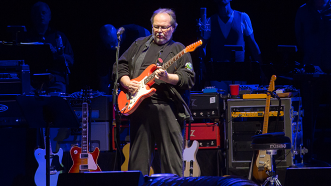Walter Becker with Steely Dan at MidFlorida Credit Union Amphitheater Tue., Aug. 11. - Tracy May