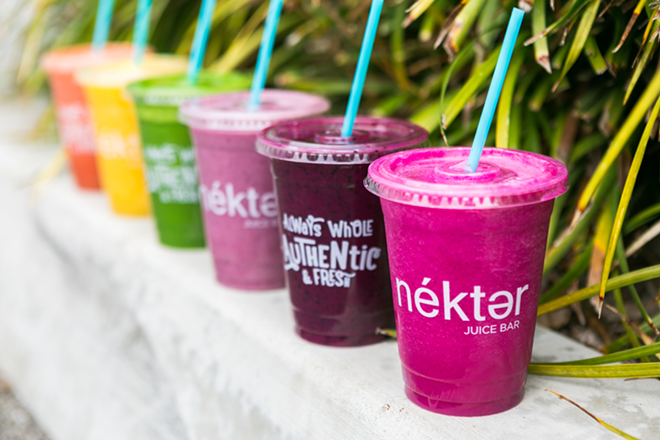 Nékter Juice Bar is known for its fresh juices and superfood smoothies, but also acai bowls. - Courtesy of Nékter Juice Bar