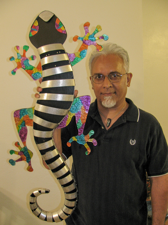 Gulfport's gecko artist Doug D'Souza answers seven questions - via Doug D'Souza