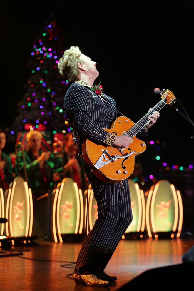 The Brian Setzer Orchestra plays Ruth Eckerd Hall in Clearwater, Florida on November 28, 2017. - Tracy May