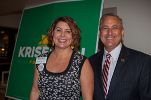 I'm with him: Among candidates Aebel vocally supports is incumbent St. Pete Mayor Rick Kriseman, who has been facing a tough reelection battle this year. - Kimberly DeFalco