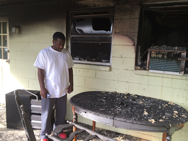 After fire destroys home, Tampa low wage worker/activist and family face homelessness (2) - courtesy of Carlton Alexander