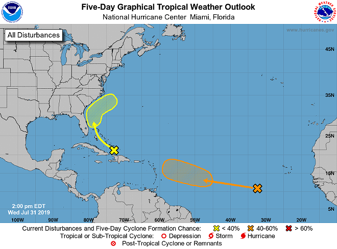 There’s now a 60 percent chance a new tropical depression will form in the Atlantic this week