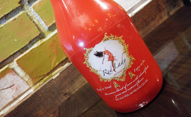 The Red Lady's label depicts a woman dressed in the refreshing liquid that awaits inside the bottle. - Meaghan Habuda