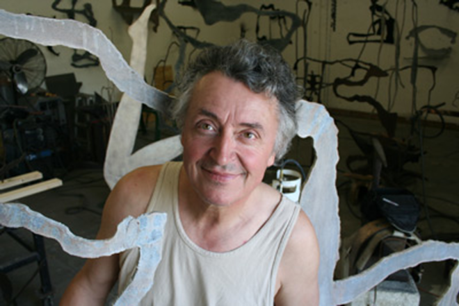 WORKING ARTIST: LaBauvie in his home sculpture studio at Bleu Acier in Tampa Heights. - Eric Snider