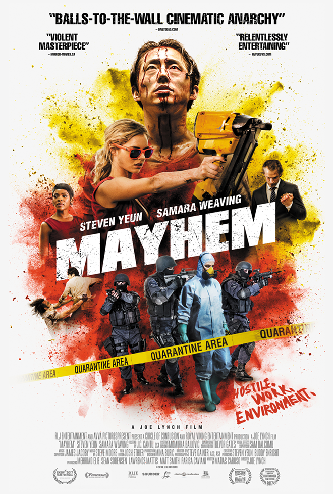 Mayhem is genre filmmaking at its bloody best. - RLJE Films