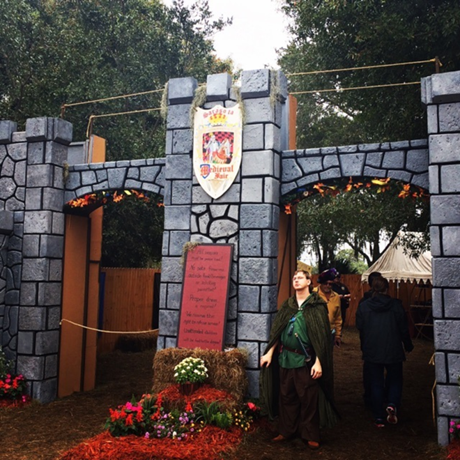 Entrance to the Sarasota Medieval Fair. - Rebecca Harrell