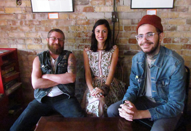 Indie Flea's Marc Havnoonian-Folker, Rosey Williams and Seanissey Loughlin. - Andrea Bailey