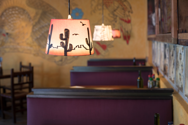 A number of decorative details add to the restaurant's striking ambiance. - Nicole Abbett