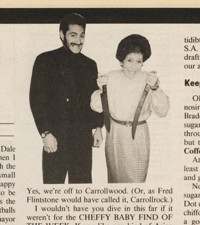 TASTY MEMORIES: A knife-wielding former mayor Sandy Freedman (left) graced a March 1991 column. - Creative Loafing Tampa 1991