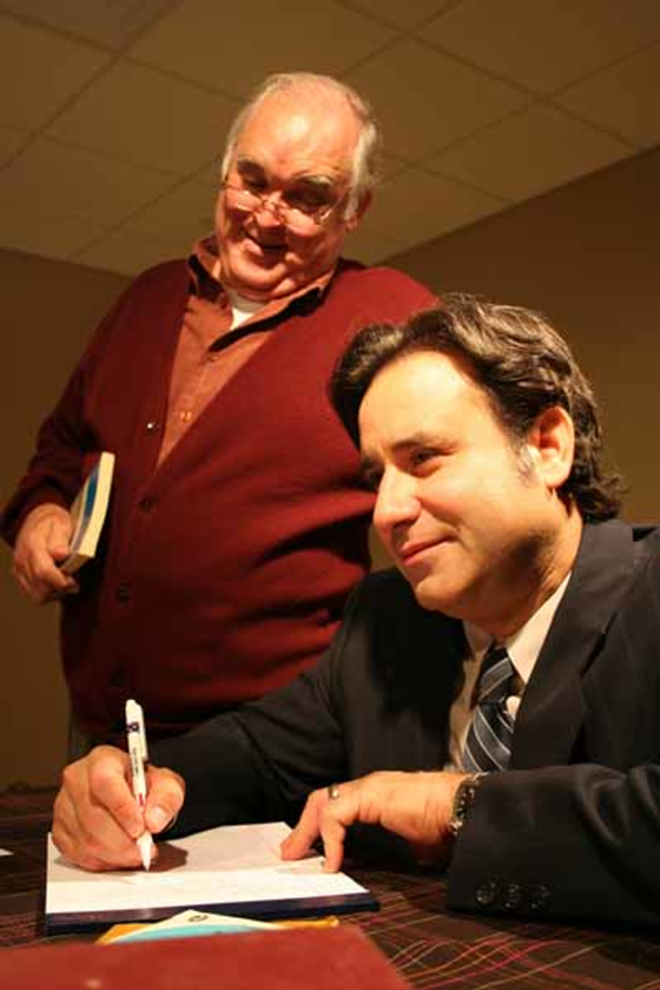 LOVE YOUR LIFE: Michael Edwards and Chaz Mena in Tuesdays with Morrie. - American Stage