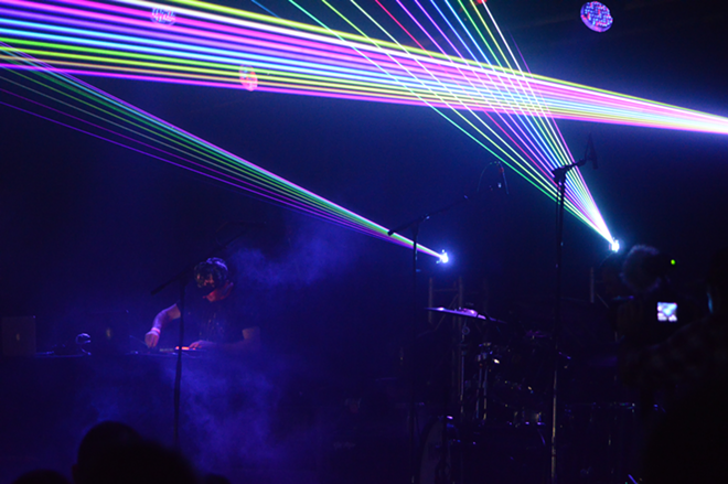 Manic Focus was lost in a sea of lasers that had yet to make an appearance until his set began - Kaylee LoPresto