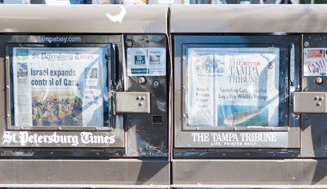 THOSE WERE THE DAYS: Two newsboxes we’ll never see again. - Chip Weiner