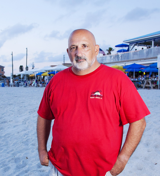 THIS SAND IS MINE: Tony Amico, owner of Caddy’s on the Beach. - Shanna Gillette