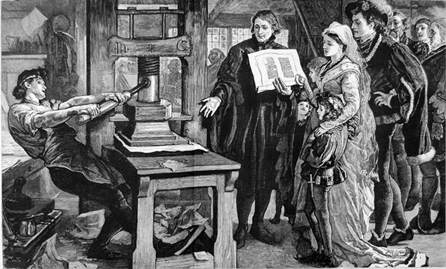 Gutenberg press - old-print.com via Wikimedia