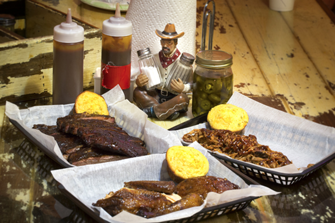 A finger-lickin' spread of ribs, chicken and pulled pork. - Chip Weiner