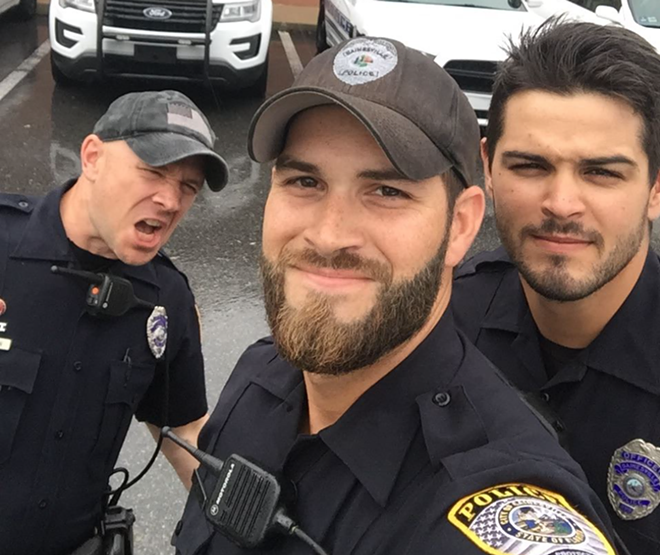 The selfie that launched 1,000 tweets - Gainesville Police Department via Twitter/ public domain