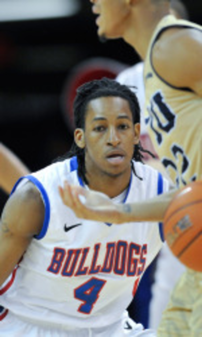 St. Pete native Kenneth "Speedy" Smith earned Defensive Player of the Year honors and ranks in the top five in the nation for assists as the point guard at Louisiana Tech. - LA Tech sports media relations