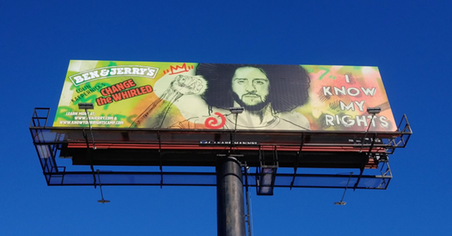 Ben & Jerry’s debuts new Tampa Super Bowl billboard and mural featuring Colin Kaepernick