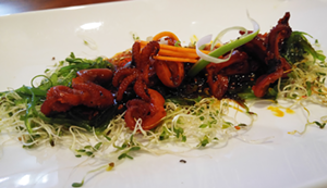 Grilled baby octopus from the 400 block newbie. - Meaghan Habuda