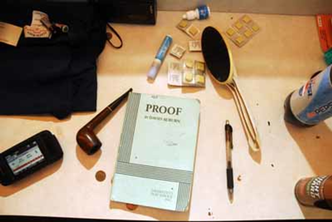 STILL LIFE WITH SCRIPT: The actor's raw materials. - Photo by Marina Williams