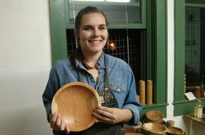 The author with her bowl. - Ben Farrell/Bowls for Good