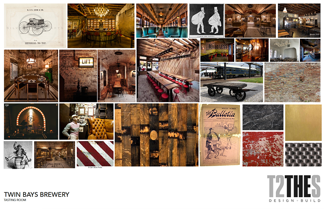 The taproom is also set to incorporate several of these design elements. - T2theS Design + Build